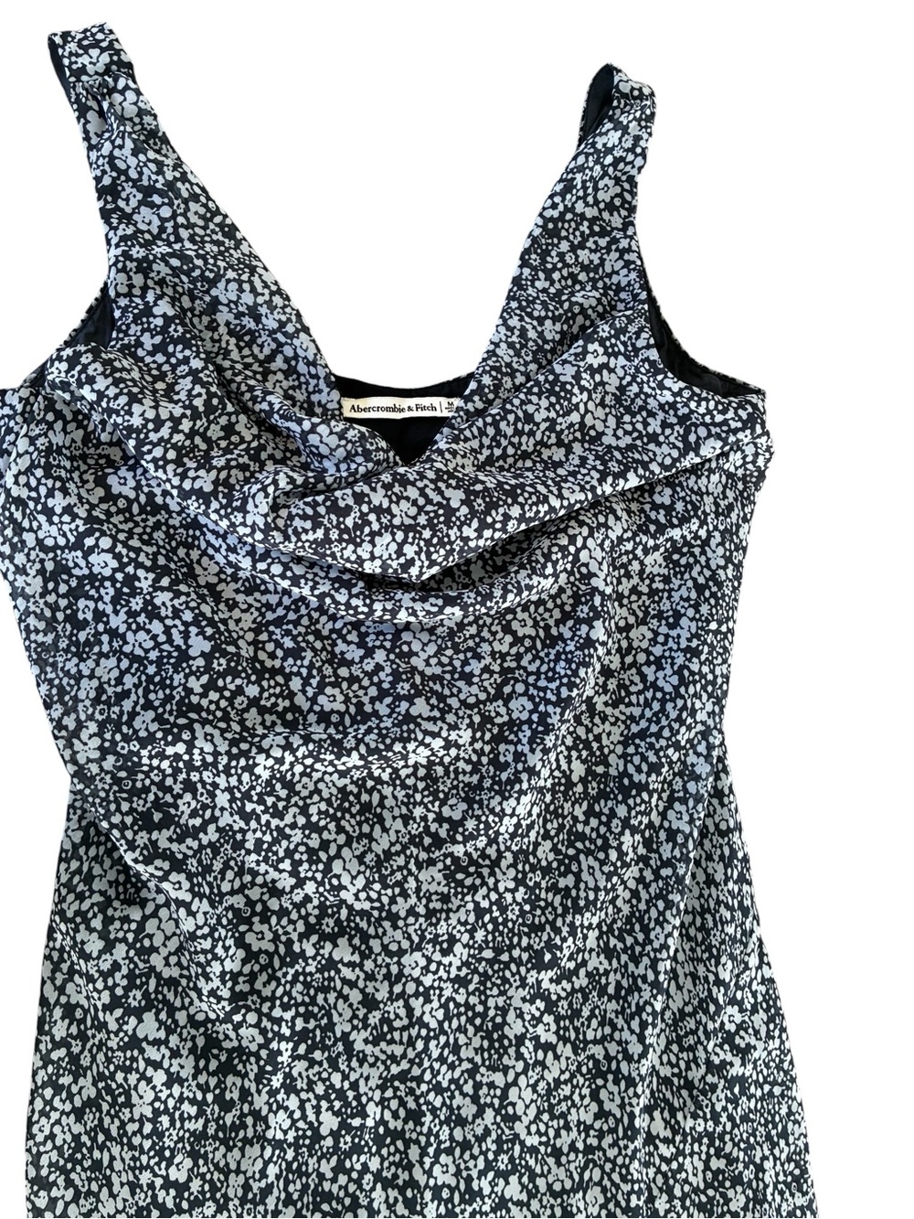 Women’s Abercrombie & Fitch Cowl Neck Midi Dress in Navy Blue - Picture 4 of 7